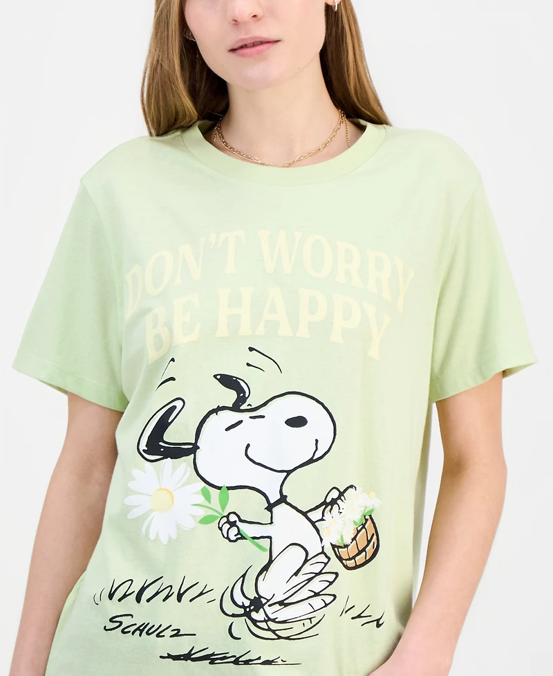 Grayson Threads, The Label Juniors' Snoopy Be Happy Graphic T-Shirt