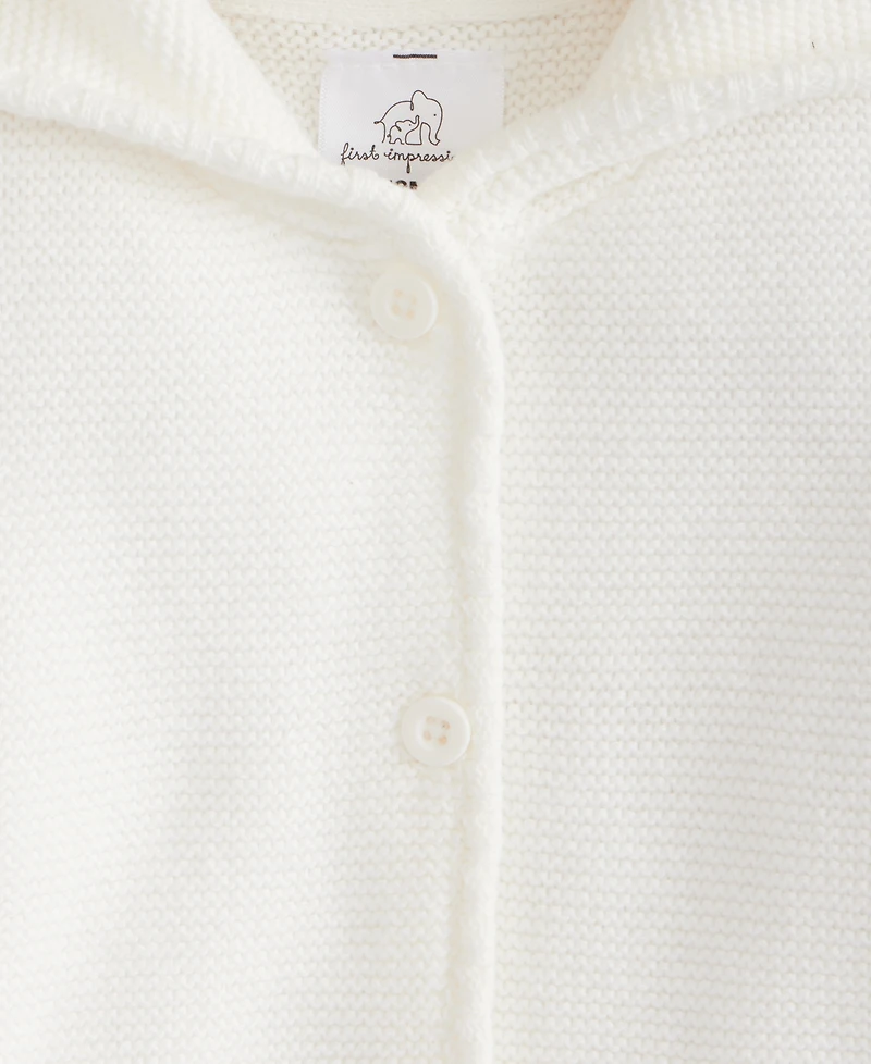 First Impressions Baby Boys' Hooded Sweater-Knit Cotton Cardigan, Macy's Exclusive