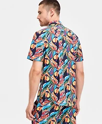 Paisley & Gray Men's Toucan Printed Button-Down Swim Shirt