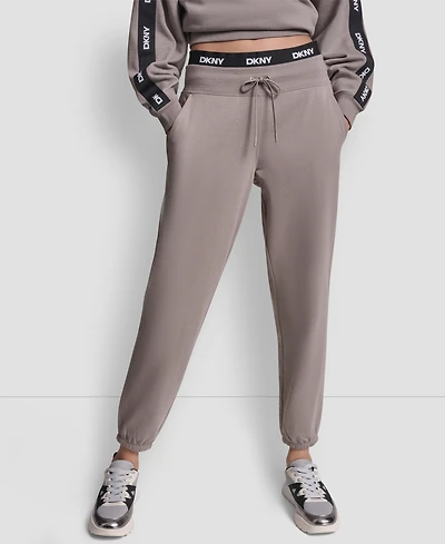 Dkny Sport Women's Classic Logo Elastic High-Rise Sweatpants