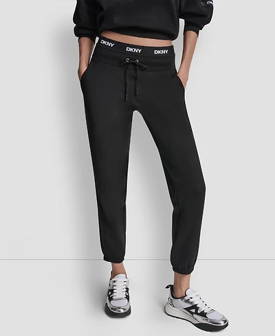 Dkny Sport Women's Classic Logo Elastic High-Rise Sweatpants