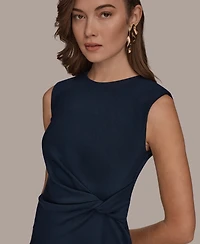 Donna Karan New York Women's Jewel-Neck Front-Slit Sheath Dress