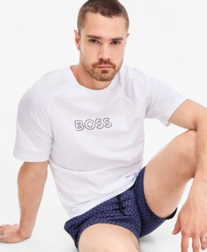 Boss By Hugo Boss Logo T Shirt Printed Dots 5 Swim Trunks