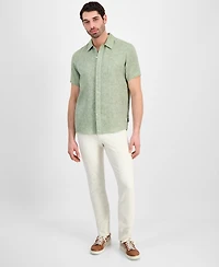 Michael Kors Men's Point Collar Linen Shirt