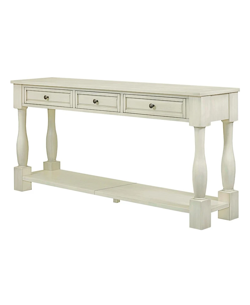 Streamdale Furniture Console Table with Drawers and Shelf