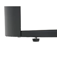 Streamdale Furniture Indoor 3-Tier Metal Round Side Table with Sliding Door Cabinet, Matte Black