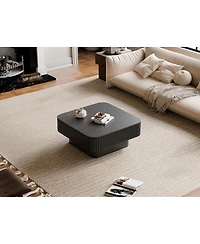 Streamdale Furniture Solid Wood Veneer Storage Coffee Table for Living Room