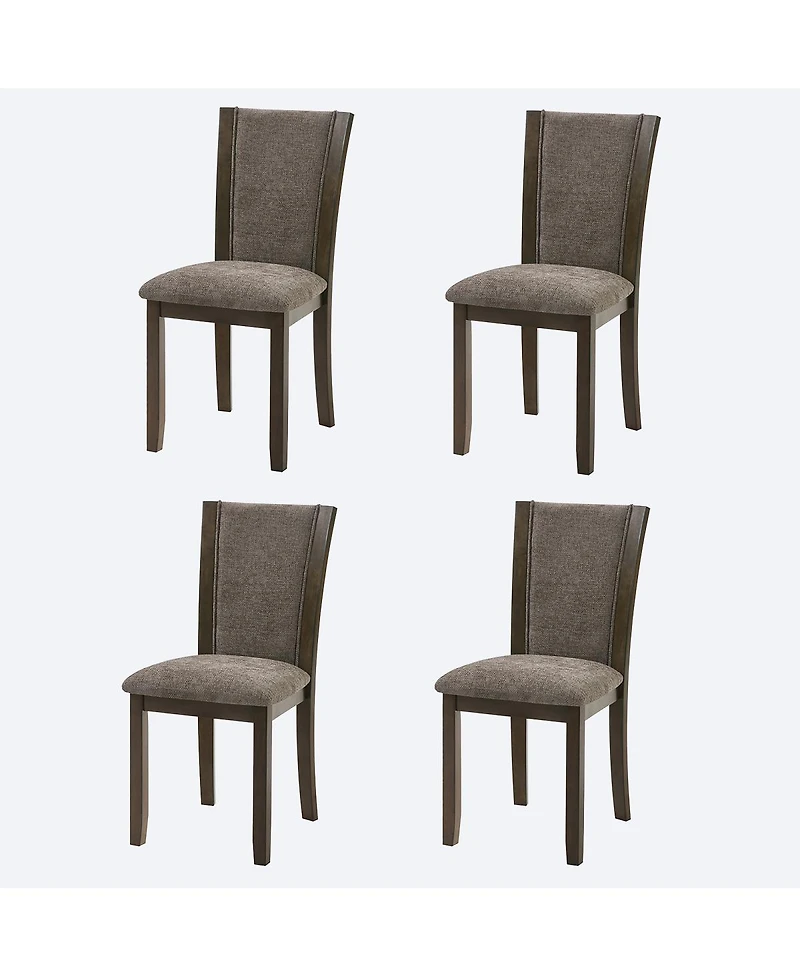 Streamdale Furniture Wooden Dining Chairs Set of 4 with Padded Seat, Upholstered Side Chair