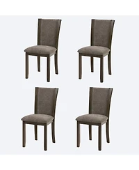 Streamdale Furniture Wooden Dining Chairs Set of 4 with Padded Seat, Upholstered Side Chair