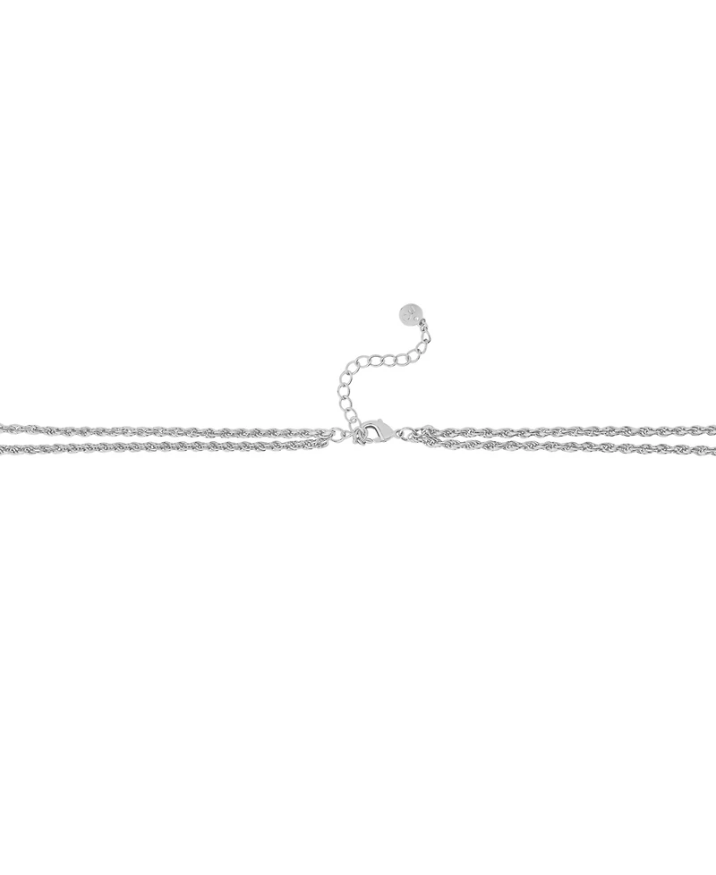 And Now This Silver Plated Knotted Chain Necklace