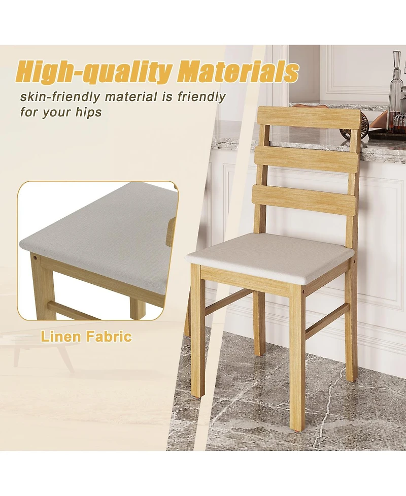 Streamdale Furniture Solid wood dining table and chair set (5-piece