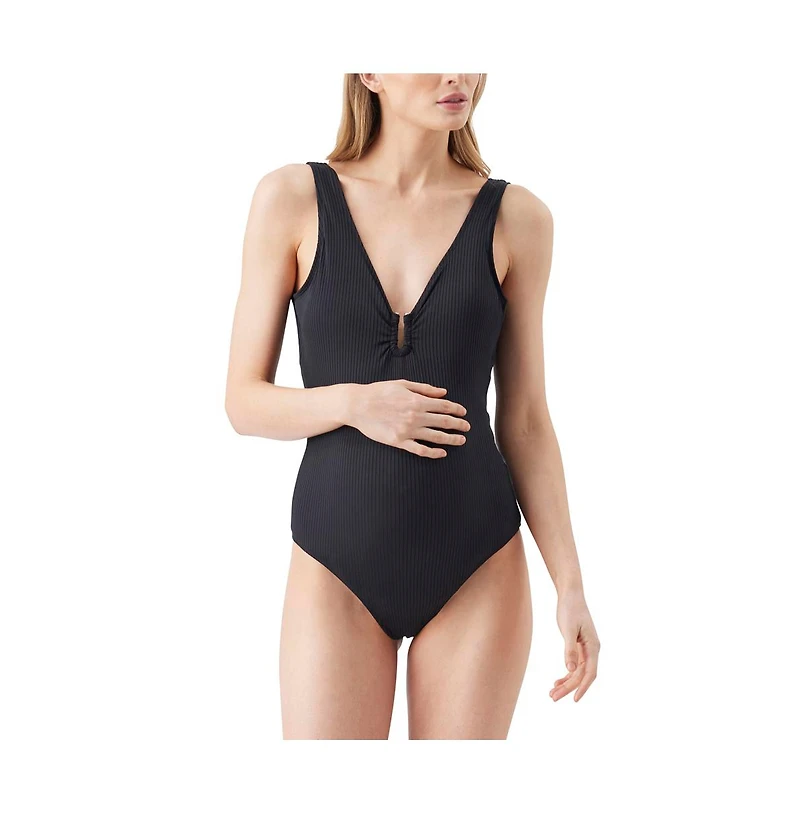 Ripe Maternity Havana Rib One Piece Swimsuit