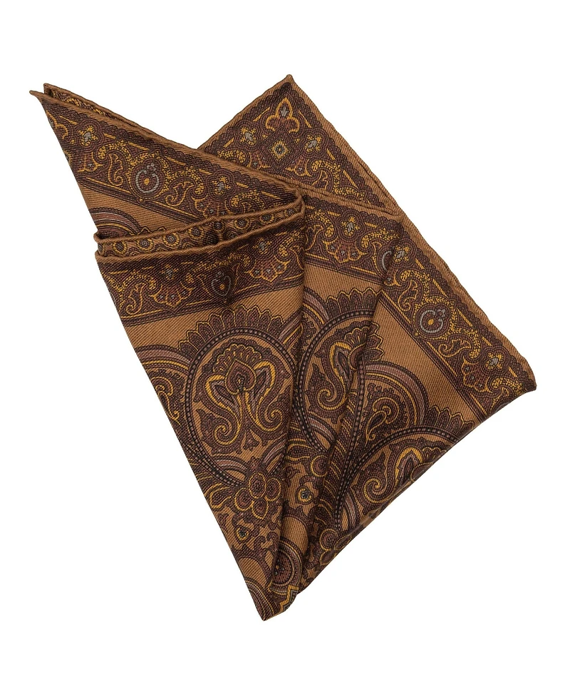 Elizabetta Men's Lario - Double Sided Silk Pocket Square for Men