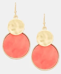 Style & Co Disc & Stone Inlay Drop Earrings, Macy's Exclusive