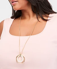 Style & Co Stone Orbital Pendant Necklace, 36" + 3" extender, Macy's Exclusive