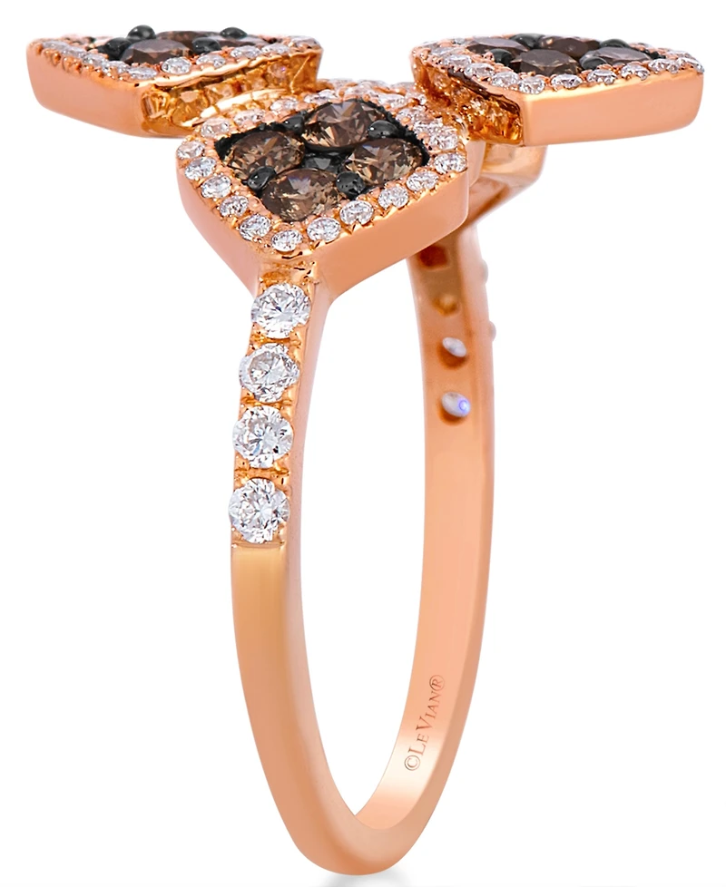 Le Vian Chocolate Diamond (0.76 ct. t.w.) & Vanilla Diamond (0.35 ct. t.w.) Ring in 14k Strawberry Gold