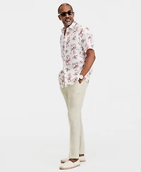 Club Room Men's Short-Sleeve Linen Shirt, Macy's Exclusive - Journal Floral Print