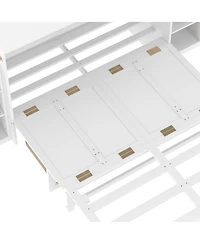 Streamdale Furniture Full-size Murphy bed with storage drawers and shelves