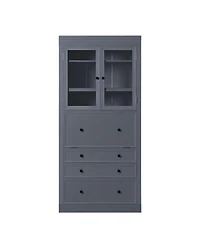 Streamdale Furniture Freestanding Kitchen Pantry Storage Cabinet with 3 Drawers