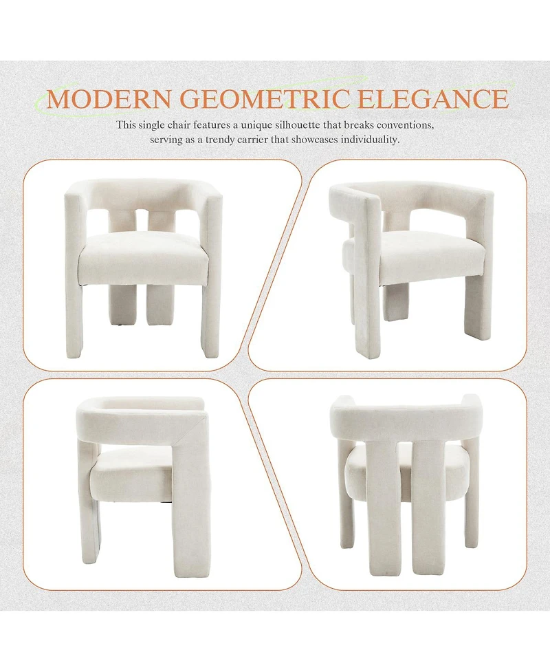 Streamdale Furniture Contemporary Fabric Upholstered Accent/Dining Chair (2PC/Set