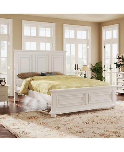 Streamdale Furniture Vintage Pinewood Tall Headboard King Bed Frame