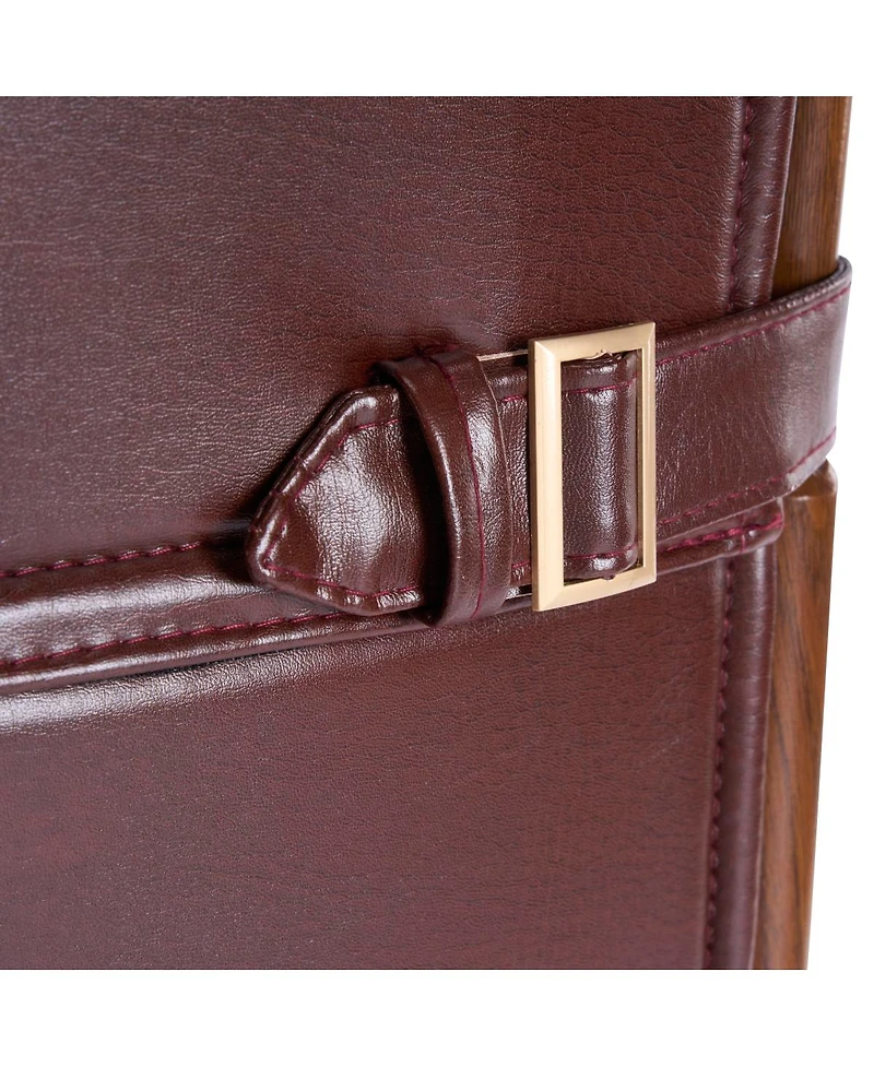 Streamdale Furniture Streamdale Industrial Faux Leather Swivel Bar Stool with Padded Seat