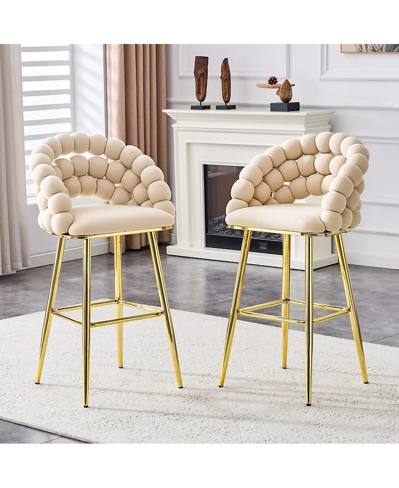 Streamdale Furniture Puffy Bubble Chair Ball Chain Bar Stools
