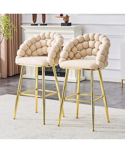 Streamdale Furniture Puffy Bubble Chair Ball Chain Bar Stools