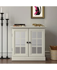 Streamdale Furniture Storage sideboard cabinet with 2 mirrored doors & adjustable shelf