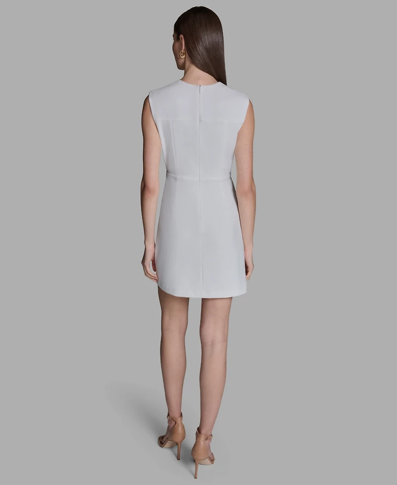 Bcbg Women's Crepe Square Neck Button Front Two-Piece Dress