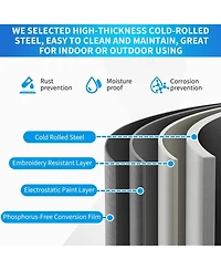 gaomon 72" Tall 6-Door Metal Office Storage Cabinet with Hooks and Shelves, Steel Locker Cabinet for Office or Gym, Black