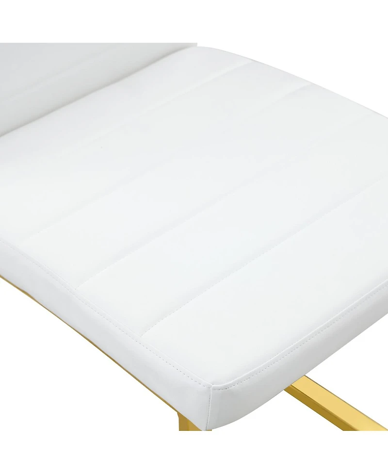 Streamdale Furniture 8-Pack Heavy-duty Chairs: 2.1" Cushion, Iron Frame, Home/Office.