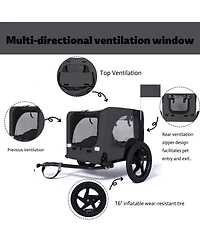 Zeus & Ruta Outdoor Heavy Duty Collapsible Kitten Bike Trailer