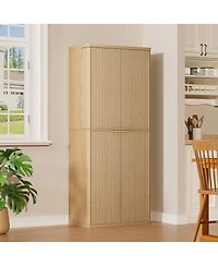 Streamdale Furniture 72" Oak Kitchen Pantry Cabinet with 6 Shelves