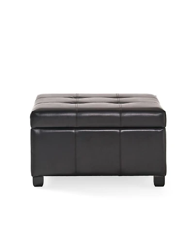 Streamdale Furniture Richmond Storage Ottoman with Faux Leather Exterior