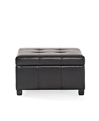 Streamdale Furniture Richmond Storage Ottoman with Faux Leather Exterior