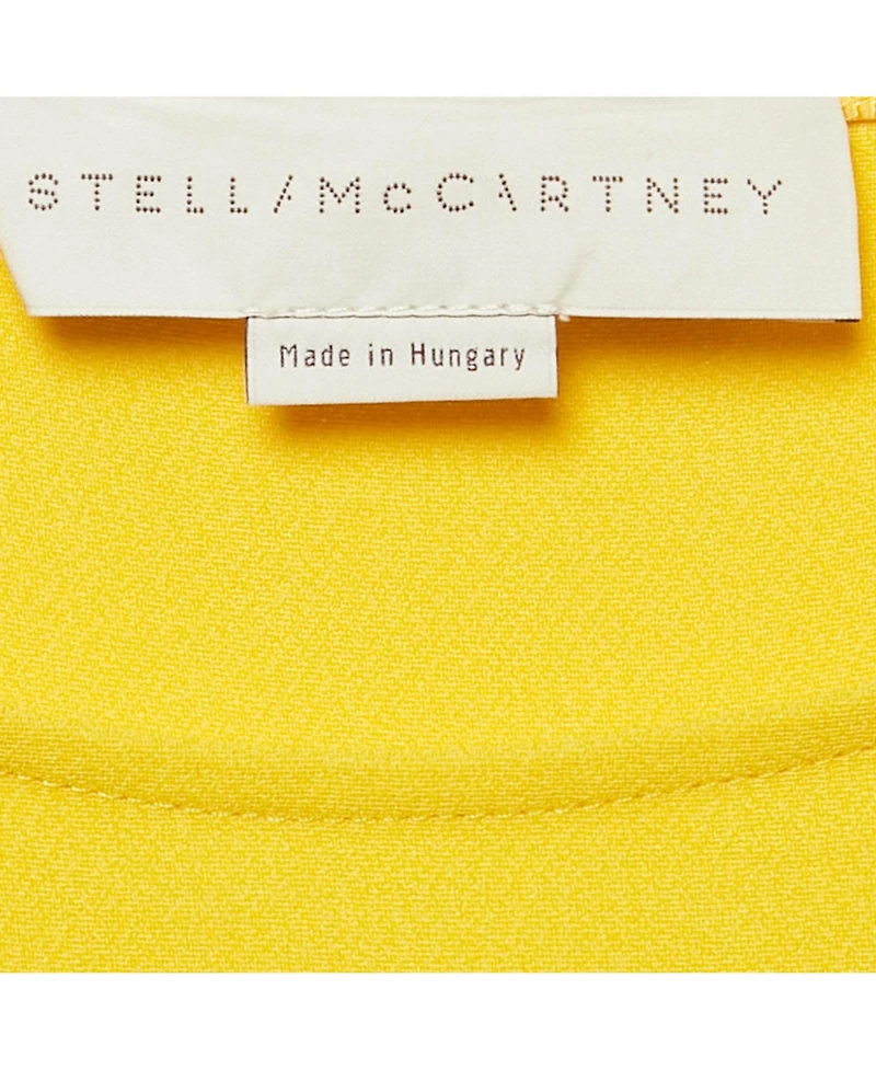 Pre-Owned Stella Mccartney Women's Yellow Crepe Long Sleeve Blouse