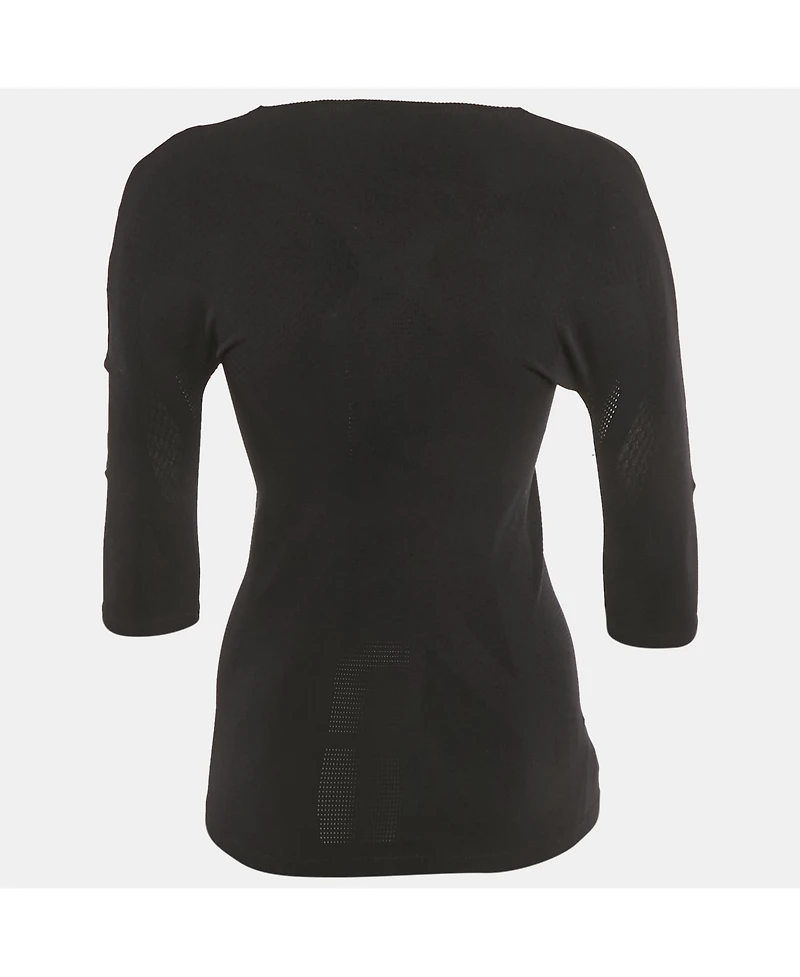 Pre-Owned Balenciaga Women's Black Logo Print Jersey T-Shirt