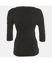 Pre-Owned Balenciaga Women's Black Logo Print Jersey T-Shirt