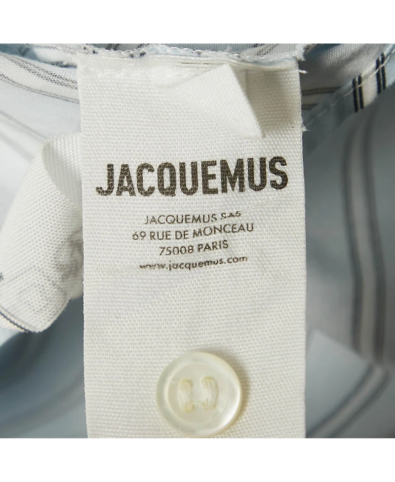 Pre-Owned Jacquemus Women's La Casa Blue/white Stripe Cotton Shirt
