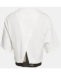 Pre-Owned Alexander Mcqueen Women's White/black Cotton Corset T-Shirt