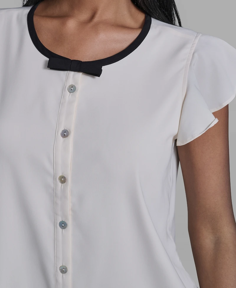 Karl Lagerfeld Paris Women's Round Neck Top