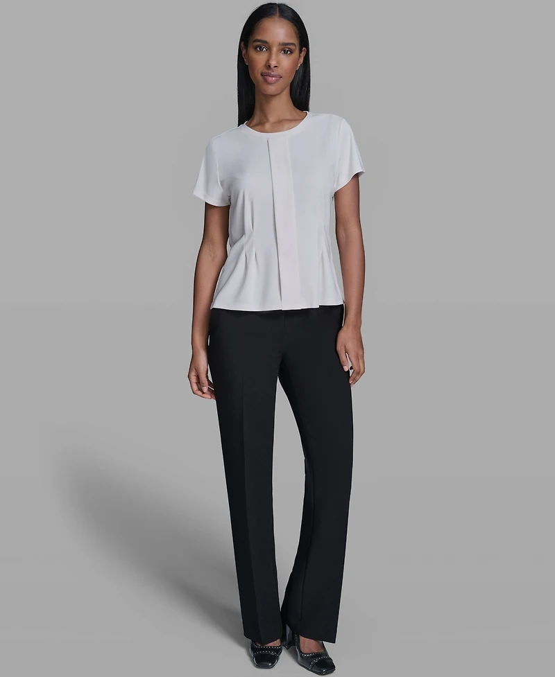 Karl Lagerfeld Paris Women's Cut and Sew Crew Neck Top