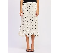 En Saison Women's Abigail Midi Slip Skirt
