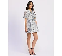 En Saison Women's Cyrus V-Neck Mini Dress