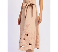 En Saison Women's Donna V-Neck Midi Dress