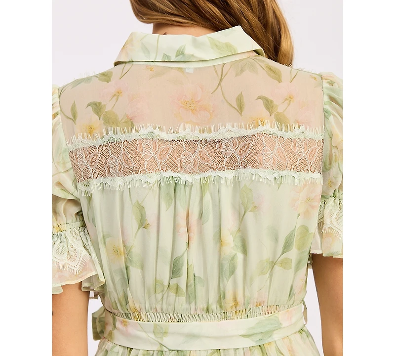 En Saison Women's Paloma Short-Sleeve Mini Dress
