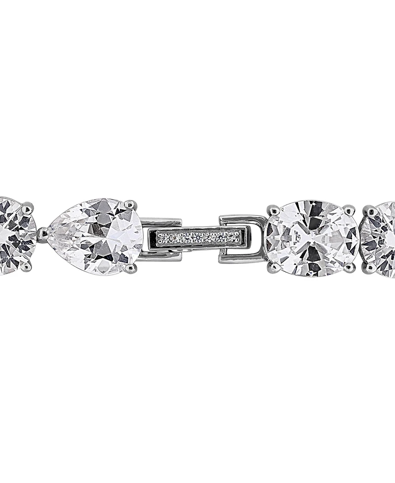 Macy's White Sapphire (45 ct. t.w.) Bracelet in Sterling Silver
