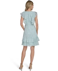 Tommy Hilfiger Women's Flutter-Sleeve Belted Mini Dress