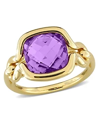 Macy's Amethyst (4-1/2 ct. t.w.) Solitaire Ring 18k Gold Flash Plated Sterling Silver